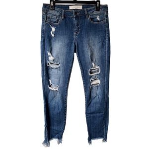 2/$15 Hidden Jeans mid rise cut off step hem cropped jeans women’s waist 29